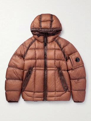 Logo-Appliquéd Quilted D.D. Nylon-Ripstop Hooded Down Jacket-AA