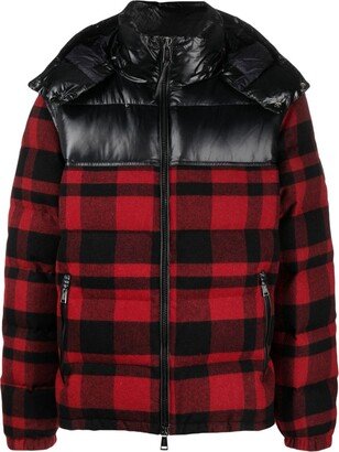 Check-Print Puffer Jacket