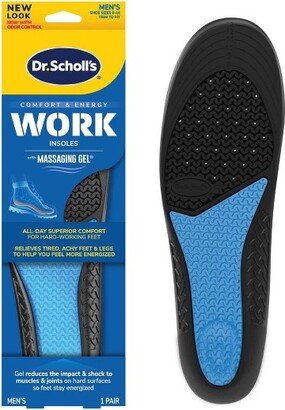 with Massaging Gel Men's Work All-Day Superior Comfort Insoles - 1 pair - Size (8-14)