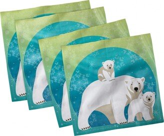 Polar Bear Set of 4 Napkins, 12