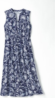 Women's Everyday Essence Botanical Dress - Navy Multi - PS - Petite Size