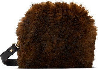 Brown Faux-Fur Crossbody Bag