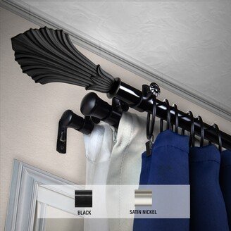 InStyleDesign Fin Triple Curtain Rod 13/16 inch dia.
