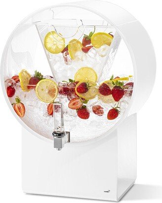 Infuser Beverage Dispenser. 5 Gallon Acrylic. in White Or Black Water Infuser Dispensers Drink Dispenser Flavored