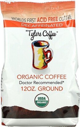 Tylers Coffees Organic Coffee, Ground, Decaffeinated, 12 oz