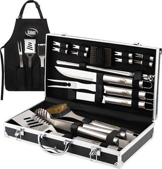 Kaluns Grill Set, 21 Piece Grilling Utensils Set, Stainless Steel, Strong and Durable Grill Tools, Dishwasher Safe