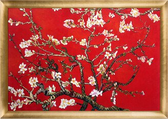 Museum Masters Branches Of An Almond Tree In Blossom, Ruby Red By La Pastiche Hand Painted Original