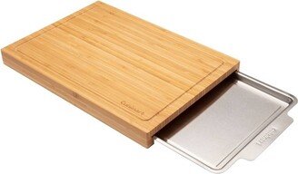 Bamboo Cutting Board with Slide Out Tray