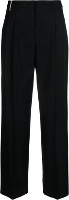 Straight-Leg Pleat-Detail Trousers-AB