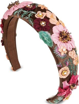 Sheryl floral-appliqué headband