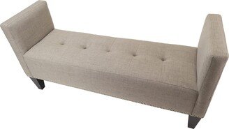 Nellie End of Bed Upholstered Bedroom Bench with Nailhead Trim