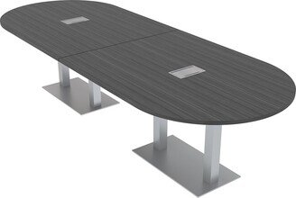 Skutchi Designs, Inc. 12 Person Modular Racetrack Conference Table Metal Bases With Electric