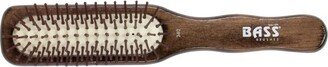 Bass Brushes 3 Series Style & Detangle Men's Hair Brush with Nylon Pin Solid Beech Wood Handle 7 Row Espresso