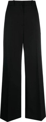 Black Cotton-wool Blend Trousers