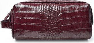 Plik X Haya Leather Cosmetic Purse Bag Burgundy