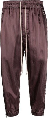 Satin Cropped Track Pants