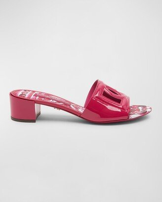 Cutout Patent Leather Sandals