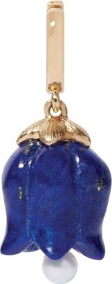 Yellow Gold And Lapis Tulip Charm