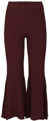 Flared Ribbed Trousers