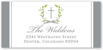 Address Labels: Simple Purification Address Label, Grey, Matte