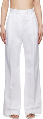 White Wide-Leg Trousers