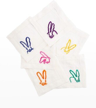 Hunt Slonem Colorful Bunnies Cocktail Napkins, Set of 6