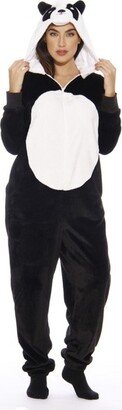 Just Love Womens One Piece Velour Panda Adult Onesie Hooded Pajamas L6403-XS-Panda