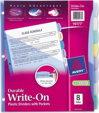 Write-On Big Tab Plastic Dividers 8-Tab Letter 16177