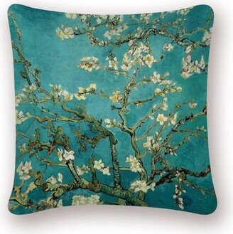 Van Gogh Pillow Cover Almond Blossoms Art Cushion Decorative Throw Covers Adapted From Famous Oil Paintings