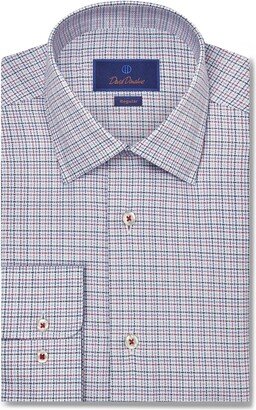 Regular Fit Microcheck Royal Oxford Dress Shirt