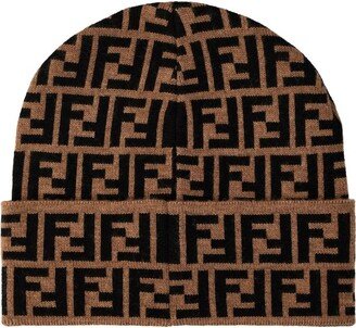 Logo Intarsia-Knit Beanie-AB