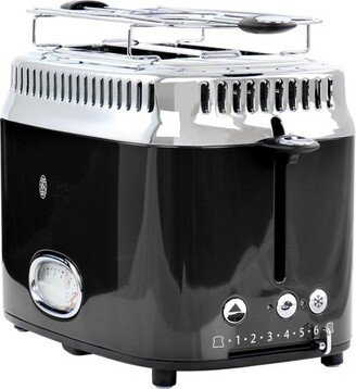 Retro Style 2 Slice Toaster in Black