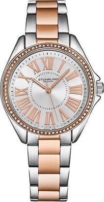 Women's Symphony Rose-Gold Stainless Steel , Silver-Tone Dial , 45mm Round Watch