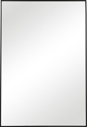 Rectangular Thin Polystyrene Frame Mirror, Black