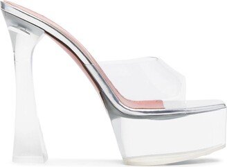 Dalida Glass 135mm platform sandals