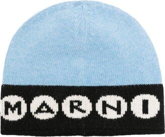 Logo Intarsia-Knit Beanie-AA