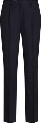 Pressed-Crease Wool Trousers