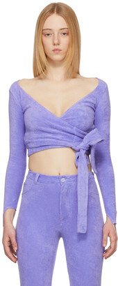 Purple Terrycloth Dramady Cardigan