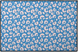 Door Mats: Jaguar Spots - Blue Door Mat, Blue