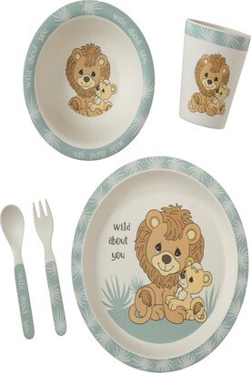 222404 Wild About You 5-Piece Bamboo Mealtime Gift Set