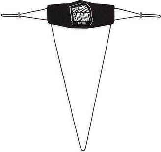 Warped Logo Lanyard Face Mask-AA