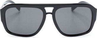 Logo-Plaque Pilot-Frame Sunglasses