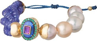 Dany Chady Tourmaline Pearl 18K Gold Bracelet