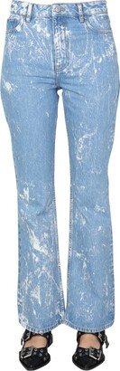 Acid Wash Effect Bootcut Jeans