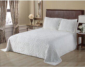 beatrice home fashions Alicia Wedding Chenille Bedspread Full- Ivory