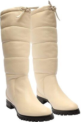 Clarita Puff Boot Leather (Eggshell) Women's Boots