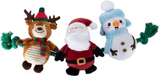 Christmas Crew Plush Dog Toy, 3 Piece