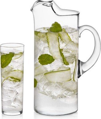 Modern Bar Boozy Brunch Entertaining Set with 6 Highball Glasses and Pitcher