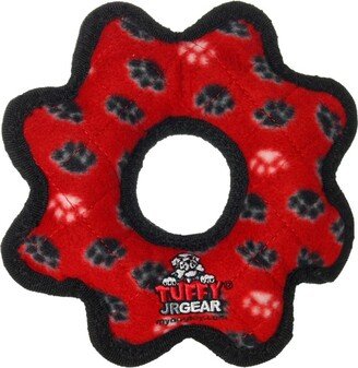 Tuffy Jr Gear Ring Red Paw, Dog Toy