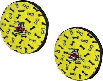 Tuffy Ultimate Flyer Yellow Bone, 2-Pack Dog Toys